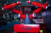 Automatica 2014 Messestand Speedy auf FTS MABI Robotic